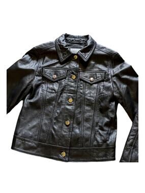 Lab leather jacket black size UK 6  US 2 NWT